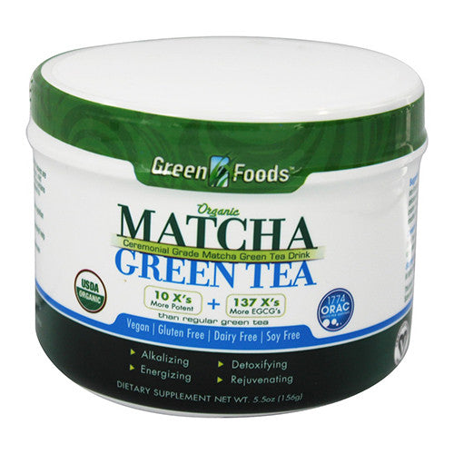 Green Foods Organic Matcha Green Tea, Vegan, Dairy Free - 5.5 Oz